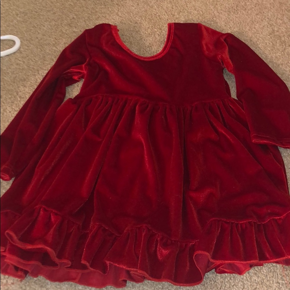 Girls 6/7 Velour Christmas Dress
